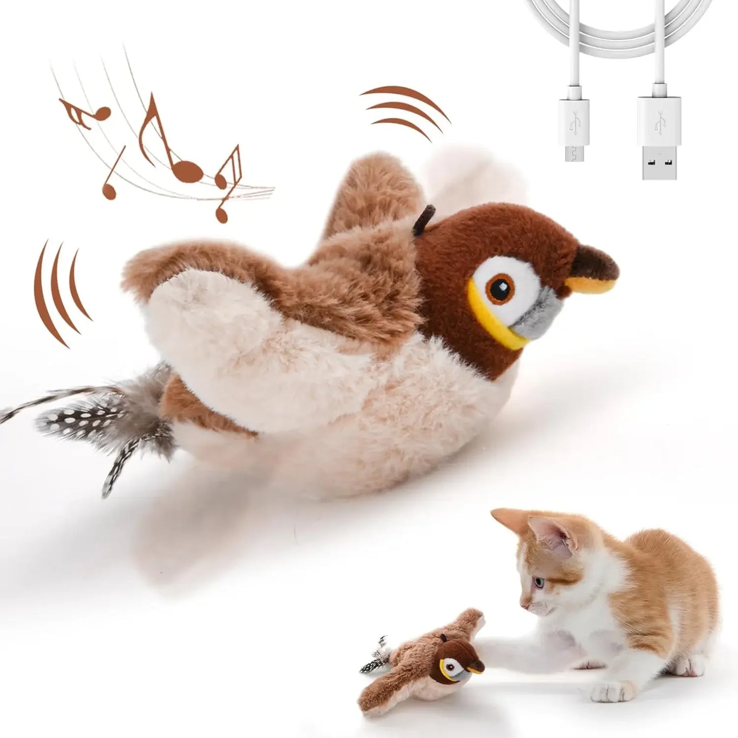 Fun Catnip Toy – USB Bird for Cats