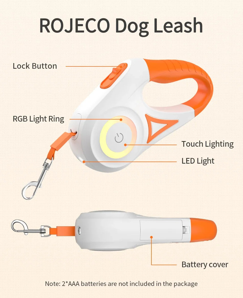 Retractable LED Dog Leash