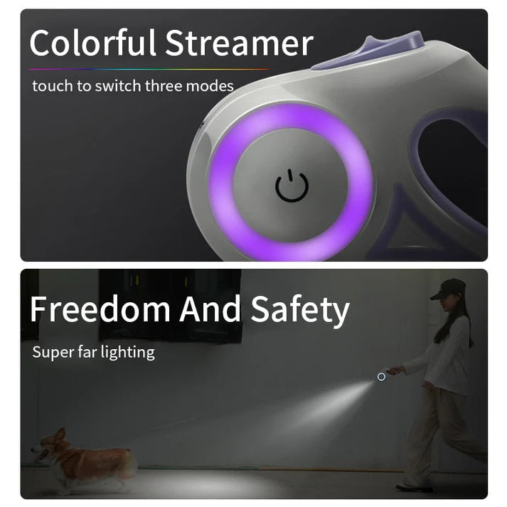 Retractable LED Dog Leash