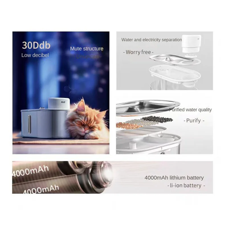 Stainless Steel Pet Water Fountain